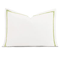 Enzo Satin Stitch Standard Sham in Lime