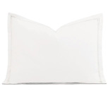 Enzo Satin Stitch Standard Sham in White