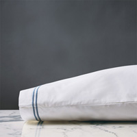 Enzo Satin Stitch Pillowcase in Ocean