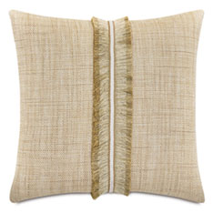 WREN FRINGE APPLIQUE DECORATIVE PILLOW