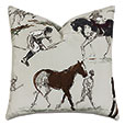 Steeplechaser Equestrian Decorative Pillow