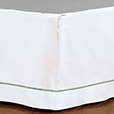 Linea Velvet Ribbon Bed Skirt In White & Aloe