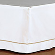 Linea Velvet Ribbon Bed Skirt In White & Sable