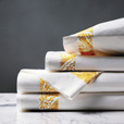 Adelle Percale Sheet Set In Saffron