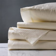 Emilio Jacquard Stripe Sheet Set in Ivory