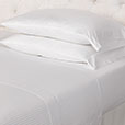 Emilio Jacquard Stripe Sheet Set in White