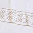 Nicola Embroidered Border Sheet Set in Wheat