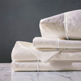 Linea Sheet Set In Ivory & White
