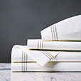 Tessa White/Creme Sheet Set