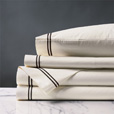 Enzo Ivory/Black Sheet Set