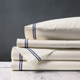 Enzo Ivory/Navy Sheet Set