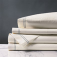 Enzo Ivory/Silver Sheet Set
