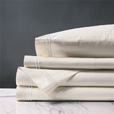 Enzo Ivory/White Sheet Set