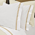 Enzo Satin Stitch Sheet Set in Gold