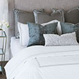 Enzo Satin Stitch Sheet Set in Silver