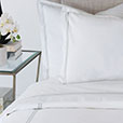 Enzo Satin Stitch Sheet Set in Silver