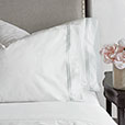 Enzo Satin Stitch Sheet Set in Silver