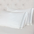 Enzo Satin Stitch Sheet Set in Silver