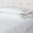 Enzo Satin Stitch Sheet Set in Silver