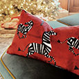 Tenenbaum Zebra Decorative Pillow in Cherry