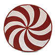 Tenenbaum Swirl Tambourine Decorative Pillow in Rust