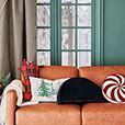 Tenenbaum Swirl Tambourine Decorative Pillow in Rust