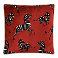 Tenenbaum Zebra Decorative Pillow in Cherry