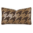 Lodge Houndstooth Decorative Pillow in Broward Cocoa