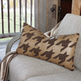 Lodge Houndstooth Decorative Pillow in Broward Cocoa