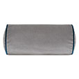 Uma Velvet Bolster in Gray