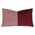 Uma Colorblock Decorative Pillow in Scarlet