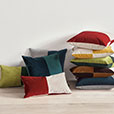 Uma Colorblock Decorative Pillow in Lime