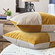 Uma Colorblock Decorative Pillow in Mustard