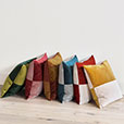 Uma Colorblock Decorative Pillow in Scarlet