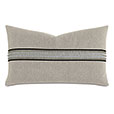 Sheldon Embroidered Border Decorative Pillow in Grain