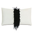 Raven Feathery Border Decorative Pillow