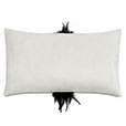 Raven Feathery Border Decorative Pillow