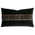 Ebony Chevron Border Decorative Pillow