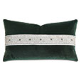 Uma Beaded Border Decorative Pillow In Emerald