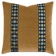 Uma Geometric Border Decorative Pillow In Gold