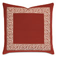 Uma Graphic Border Decorative Pillow In Rust