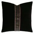 Ebony Chevron Border Decorative Pillow