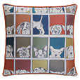 Lucky Dog Multicolored Decorative Pillow