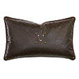 EQUESTRIAN FAUX LEATHER DECORATIVE PILLOW
