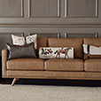 EQUESTRIAN FAUX LEATHER DECORATIVE PILLOW