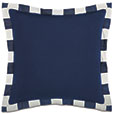 WICKING FLANGE DECORATIVE PILLOW IN INDIGO