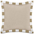 WICKING FLANGE DECORATIVE PILLOW IN OYSTER