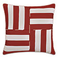 RIPTIDE GEOMETRIC DECORATIVE PILLOW IN RED
