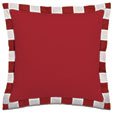 WICKING FLANGE DECORATIVE PILLOW IN SCARLET