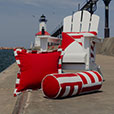 WICKING FLANGE DECORATIVE PILLOW IN SCARLET